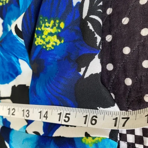 Sleeveless AB Studio Blue Floral Dress - Picture 2 of 16